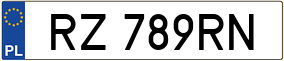 Trailer License Plate